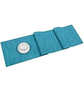 SHACOS Woven Vinyl Table Runner Indoor Outdoor 12x54 inch Kitchen Dining Table Runners Wipe Clean...