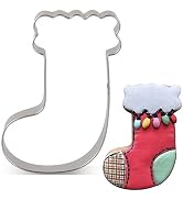 LILIAO Christmas Winter Stocking Cookie Cutter - 2.7 x 3.7 inches - Stainless Steel