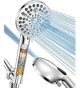 MakeFit Handheld Shower Head with Filter - High Pressure Shower Head with 10 Spray Modes, Hard Wa...