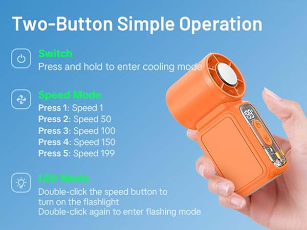 handheld cooling fan