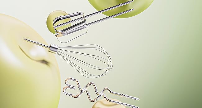 beaters, dough hook, whisk