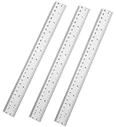 YouOKLight Clear Ruler 12 inch, Plastic Ruler, Metric Ruler, Transparent Ruler, 12 inch Ruler wit...