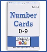 Learning Advantage 7301 Number Cards 0-9, Black, Grade: Kindergarten to 5, (Pack of 54)