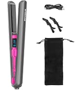 WISDAS Wireless Hair Straightener and Curling Irons Ceramic Plate Diamond Grade Negative ions Fla...