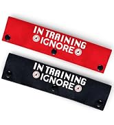 in Training Dog Leash Sleeve 2 Set - Funny Yellow Alert Wrap with ID Patch | Service Dog Accessor...