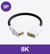 8K HDMI Keystone Pigtail Cable