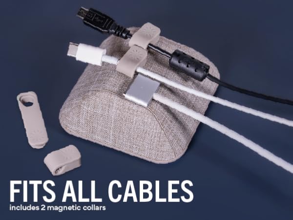 silicone magnetic cable collars included let any cable snap in USB-C HDMI replaces cable clips strap