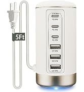 100W USB C Charging Station for Multiple Devices,6-Port 30W USB-C & 18W USB Ports- Compact, Space...
