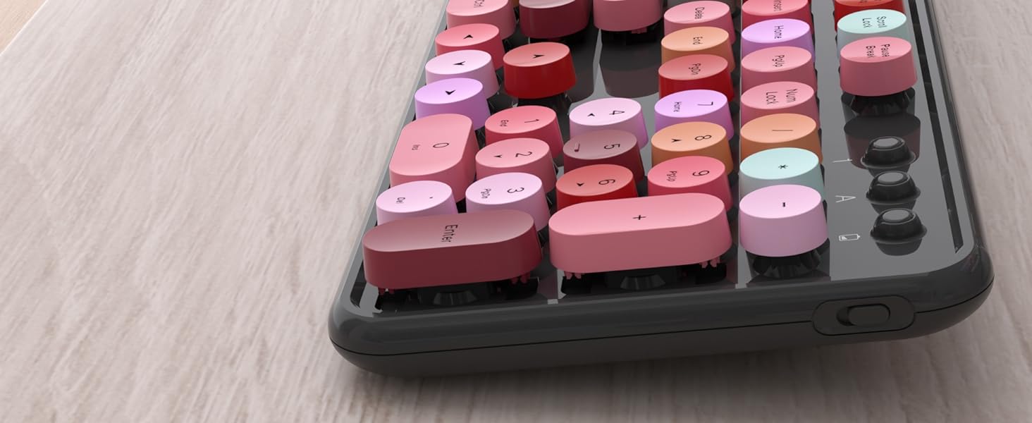 black colorful keyboard and mouse