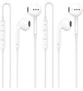 2 Packs for iPhone Headphones Wired Earbuds/Earphones with Built-in Microphone & Volume Control H...
