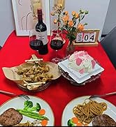 MEANMOY Red 210 GSM Water & Stain Resistant Square Tablecloth - Solid 54 x 54 Inch Rectangle Tabl...
