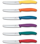 Victorinox Swiss Classic Kitchen Utility Knife,Set of 6, Multicolor, 4 inch