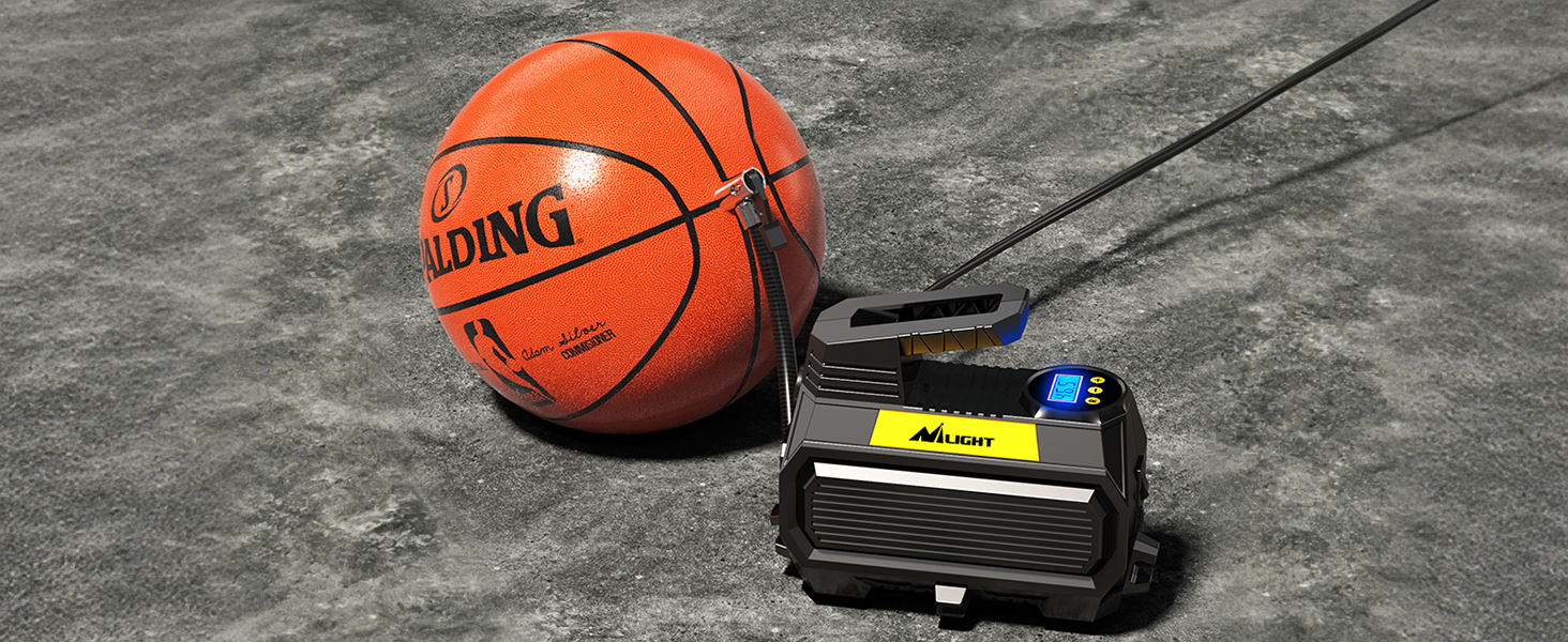 Nilight portable tire inflator with digital pressure gauge