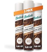 Batiste Dark Dry Shampoo, Waterless shampoo, 3.81oz 3 pack