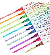 Highlighters Changing Color Markers 12Pcs Color Changing Highlighter Pastel Pen Magic Pens Dual T...