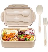 Bento Box for Adults and Kids - 1400ML Bento Box With Spoon & Fork - Durable, Leak-Proof for On-t...