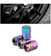 Osilly Car Tire Stem Valve Caps, 4 Pcs Aluminum Alloy Valve Stem Covers, Corrosion Resistant Leak...