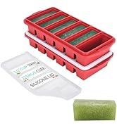 1/2 Cup Silicone Freezer Tray With Lid - Silicone Freezer Molds 2-Pack For meal prep & freezing o...