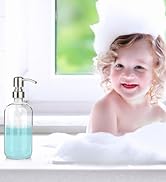 clear glass soap dispenser