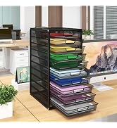 Natwind Mesh file organizer 10 drawers, Office Supplies Desktop Organizers and Accessories Statio...