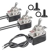 VEXUNGA Toggle Switch ON Off 2Pin Toggles Switches SPST 6A 125V 3A 250V 10 Amp 12V DC Rocker Swit...