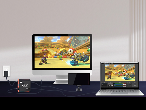 Switch 2 Stream Dockplay via 2-in-1 switch dock & capture card