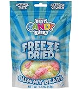BEST PARTY EVER! Freeze Dried Candy Gummy Bears, Crunchy Candy with Intense Taste, 1.5 oz, Pack of 2