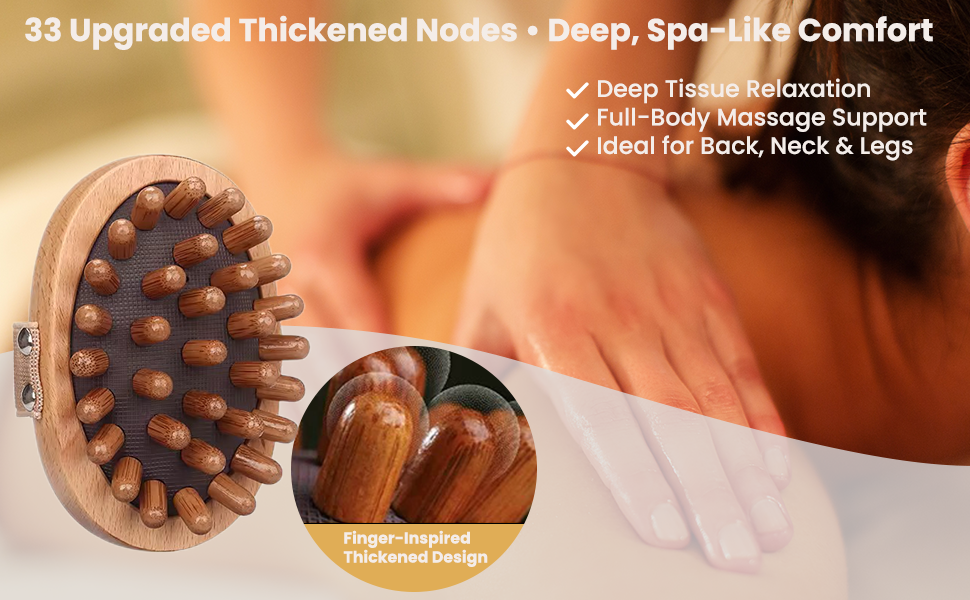 33 Upgraded Thickened Nodes • Deep, Spa-Like Comfort