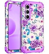 Hekodonk for Galaxy S25 FE Case,Three Layer Heavy Duty Shockproof Protection Hard Plastic+Soft Si...