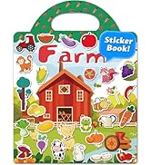 Sticker Book for Toddlers 1-3 2-4, tbk-guodong-Farm, Farm Stickers for Books for Toddlers
