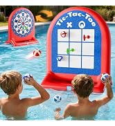 Funscape Kids Fun Pool Floating Water Toys, Inflatable Tic-Tac-Toe Dart Board Game, Swimming Pool...