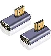 Poyiccot HDMI 90 Degree Adapter 8k, Right Angle HDMI 2.1 Adapter, 48Gbps HDMI Male to Female Adap...