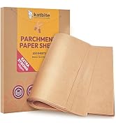 Katbite 200Pcs 12x16 In Unbleached Parchment Paper for Baking, Precut Parchment Paper Sheets, Hea...