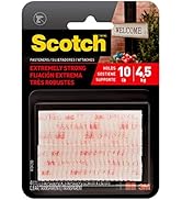 Scotch Extreme Interlocking Fasteners, 1 in x 3 in, 2 Sets, Clear, Holds up to 10 lbs (1 set hold...