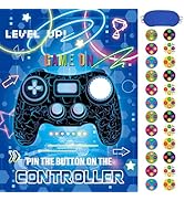 WERNNSAI Pin The Button on The Game Controller - Video Game Birthday Decorations for Boy Kids Gam...
