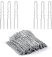 U Shaped Hair Pins, IKOCO 2.4inch Hair Pins for Women with Storage Box, Silver