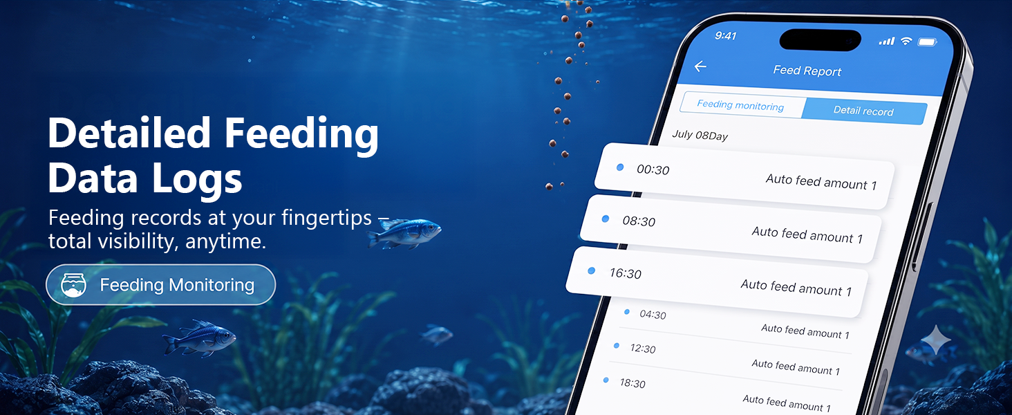 Detailed Feeding Data Logs: Feeding records at your fingertips – total visibility, anytime.