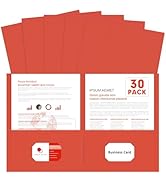 Two Pocket Folders, PANDRI 30 Pack 2 Pocket Folders, Letter Size Paper File Folder for School Off...