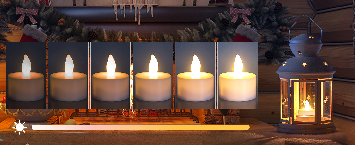 Adjustable Brightness LED Flameless Candles