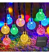 Brightown Solar String Lights Outdoor 60 Led 35.6 Feet Crystal Globe Lights with 8 Lighting Modes...