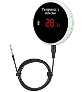 WiFi Temperature Monitor Smart Thermometer: WiFi Temperature Sensor with 1M Waterproof External P...