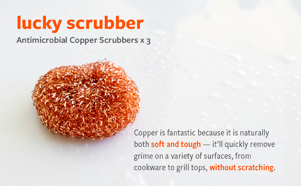 Lucky Scrubber, Antimicrobial Copper Srubbers
