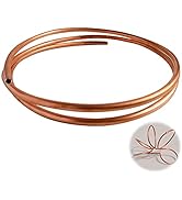 Quickun Copper Tube 3/16" ID × 1/4" OD (5-6.35mm)Seamless Round Pipe Tubing (3.28FT)