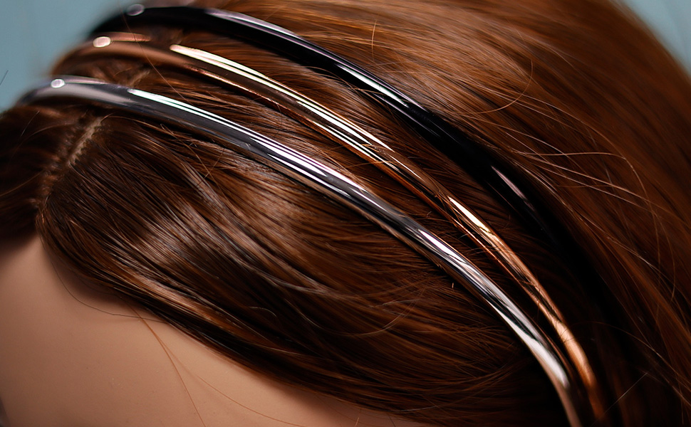 Gold and silver black hair band