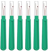6 PCS Seam Ripper Set, Ergonomic Grip Seam Ripper, Green Seam Ripper for Sewing Crafting and Remo...