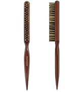 GranNaturals Hard Bristle Teasing Hair Brush for Women - Stiff Slick Back Comb with Rat Tail Pick...