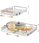 DPZM 2Pack Expandable Pull Out Cabinet Organizer, Slide Out Drawers for Kitchen Cabinets, Heavy D...