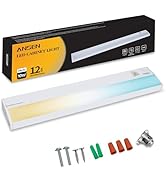 Ansen Hardwired Under Cabinet Lighting, 12in 10W LED Light for Kitchen/Closet, 666.7lm, CRI>92, R...