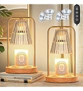 2-Pack Candle Warmer Lamps with Timer, Electric Candle Lamp Warmer for Jar Candles, Dimmable Wax ...