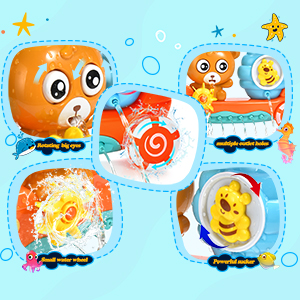 Bath Toys, Bathtub Toys, Bath Wall Toys - Toddlers Bath Toy For 2 3 4 Year Old